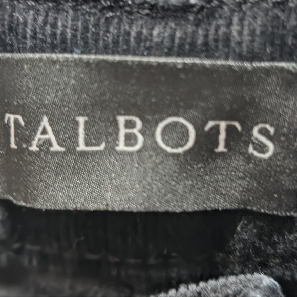 Talbots Black Corduroy Straight Leg 4P Vintage Coastal Grandmother Workwear - Picture 3 of 6